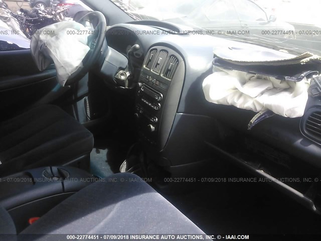 1B4GP45G71B113082 - 2001 DODGE CARAVAN SPORT BLUE photo 5