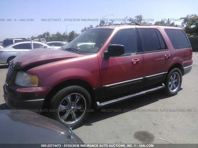 1FMRU15WX3LC41092 - 2003 FORD EXPEDITION XLT BURGUNDY photo 2