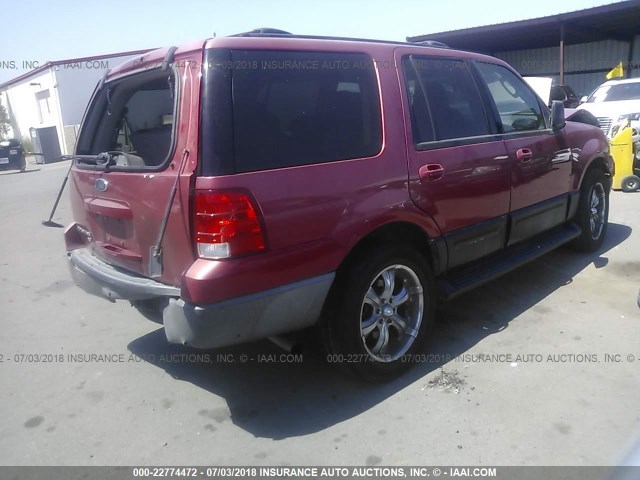1FMRU15WX3LC41092 - 2003 FORD EXPEDITION XLT BURGUNDY photo 4