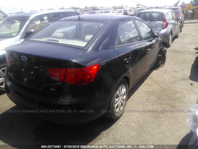 KNAFU4A23A5061494 - 2010 KIA FORTE EX BLACK photo 4