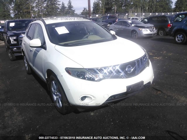 JN8AZ18W69W141789 - 2009 NISSAN MURANO S/SL/LE WHITE photo 1