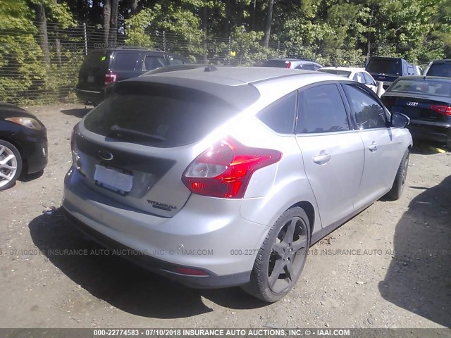 1FADP3N25EL204507 - 2014 FORD FOCUS TITANIUM SILVER photo 4