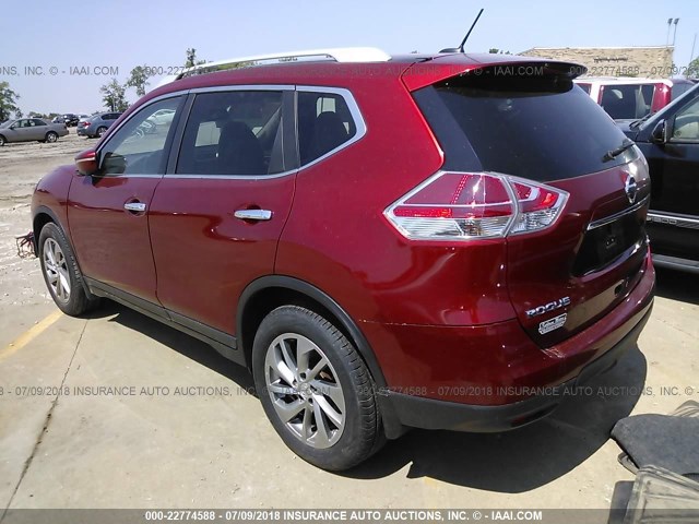 5N1AT2MV6EC789124 - 2014 NISSAN ROGUE S/SL/SV RED photo 3