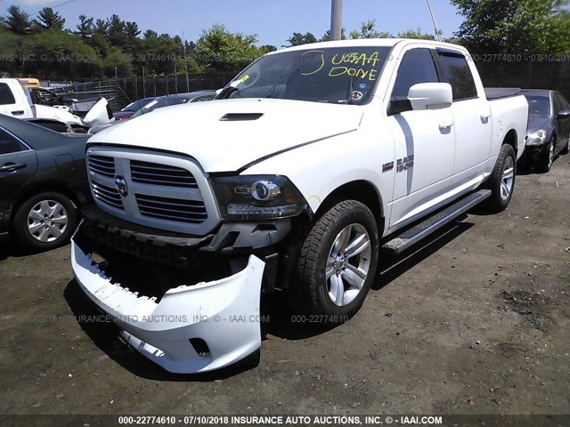 1C6RR7MT3DS526182 - 2013 RAM 1500 SPORT WHITE photo 2