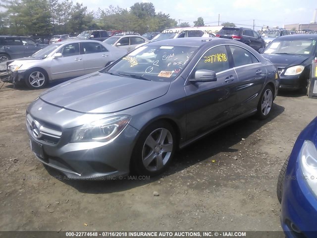 WDDSJ4GB4FN178189 - 2015 MERCEDES-BENZ CLA 250 4MATIC GRAY photo 2