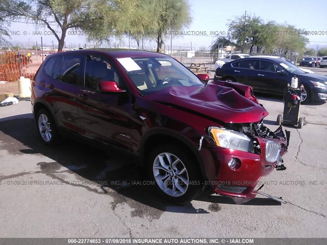 5UXWX7C59E0E78111 - 2014 BMW X3 XDRIVE35I RED photo 1