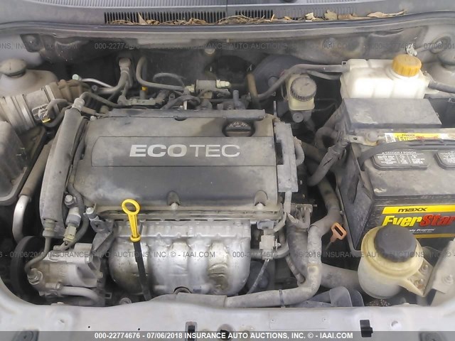 KL1TD5DEXAB112130 - 2010 CHEVROLET AVEO LS/LT 灰色 照片 10