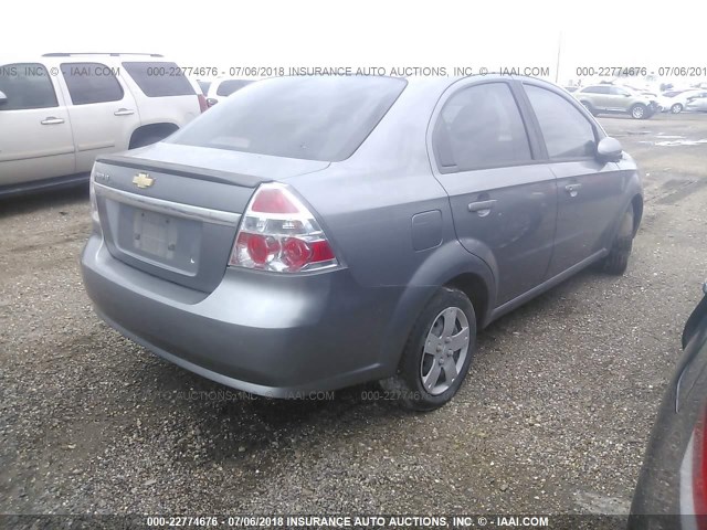 KL1TD5DEXAB112130 - 2010 CHEVROLET AVEO LS/LT 灰色 照片 4