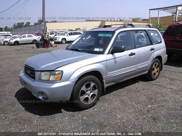 JF1SG65623H756610 - 2003 SUBARU FORESTER 2.5XS SILVER photo 2