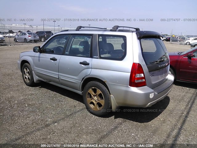 JF1SG65623H756610 - 2003 SUBARU FORESTER 2.5XS SILVER photo 3