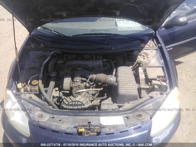 1B3EJ46X81N660842 - 2001 DODGE STRATUS SE BLUE photo 10