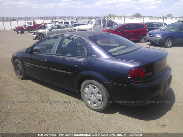 1B3EJ46X81N660842 - 2001 DODGE STRATUS SE BLUE photo 3