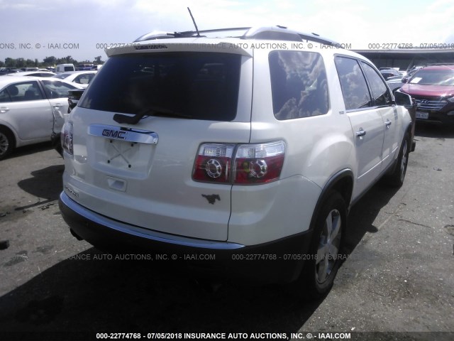 1GKER23D09J102304 - 2009 GMC ACADIA SLT-1 WHITE photo 4