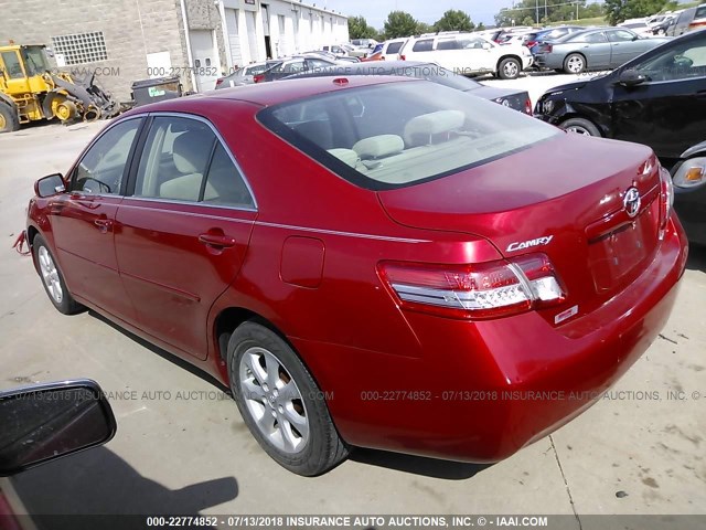 4T1BF3EK4AU044740 - 2010 TOYOTA CAMRY SE/LE/XLE 红色 照片 3