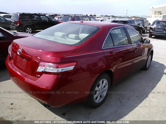 4T1BF3EK4AU044740 - 2010 TOYOTA CAMRY SE/LE/XLE 红色 照片 4