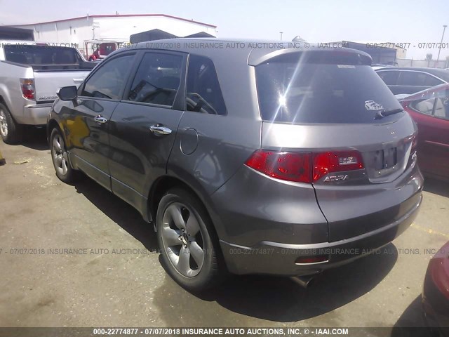 5J8TB18597A016443 - 2007 ACURA RDX TECHNOLOGY GRAY photo 3