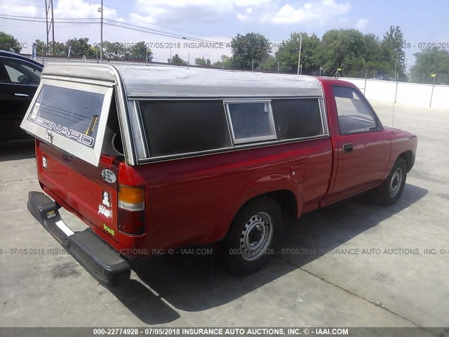 JT4RN81D3K0007813 - 1989 TOYOTA PICKUP 1/2 TON SHORT WHEELBASE DLX RED photo 4