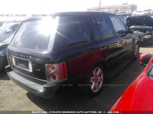 SALME11484A162879 - 2004 LAND ROVER RANGE ROVER HSE BLACK photo 4