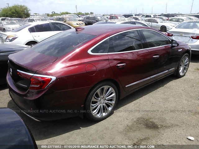 1G4ZR5SS0HU126027 - 2017 BUICK LACROSSE PREMIUM BURGUNDY photo 4