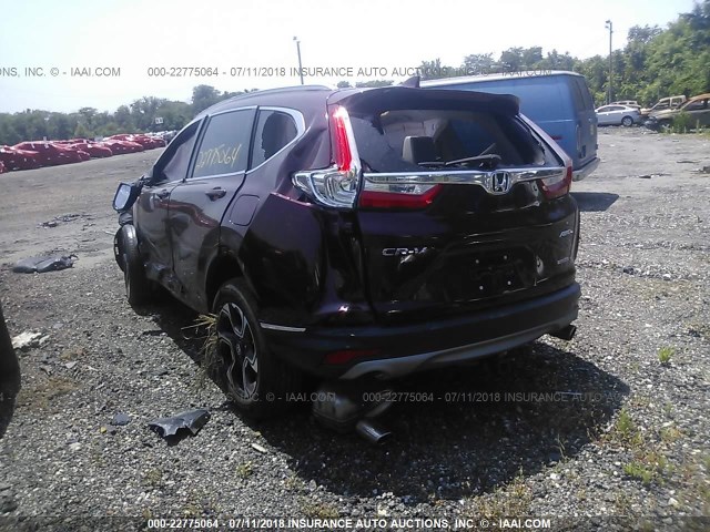 5J6RW2H91HL018760 - 2017 HONDA CR-V TOURING RED photo 3