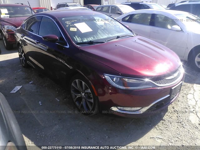 1C3CCCCG9FN514038 - 2015 CHRYSLER 200 C MAROON photo 1