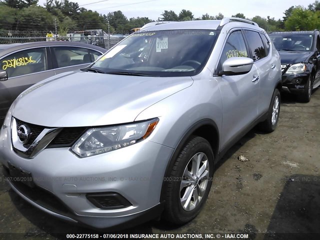 KNMAT2MV7GP695737 - 2016 NISSAN ROGUE SILVER photo 2