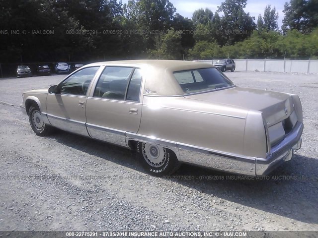 1G6DW52P8TR711973 - 1996 CADILLAC FLEETWOOD BROUGHAM GOLD photo 3