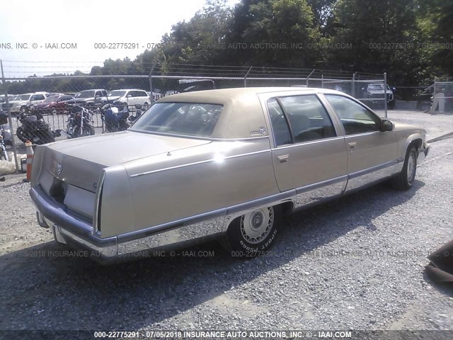 1G6DW52P8TR711973 - 1996 CADILLAC FLEETWOOD BROUGHAM GOLD photo 4