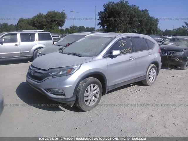 2HKRM3H77FH542352 - 2015 HONDA CR-V EXL SILVER photo 2