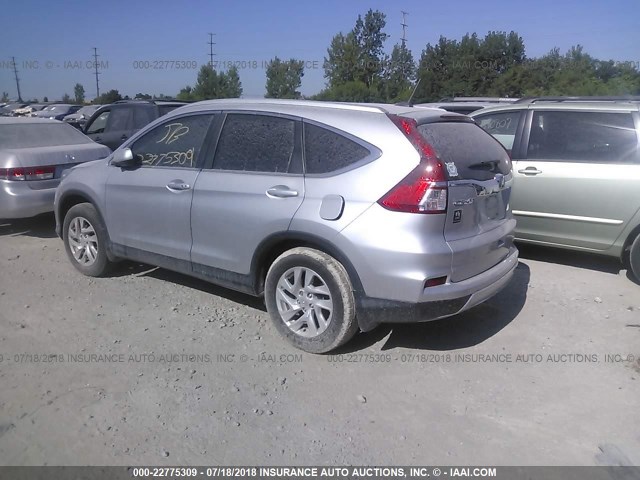 2HKRM3H77FH542352 - 2015 HONDA CR-V EXL SILVER photo 3