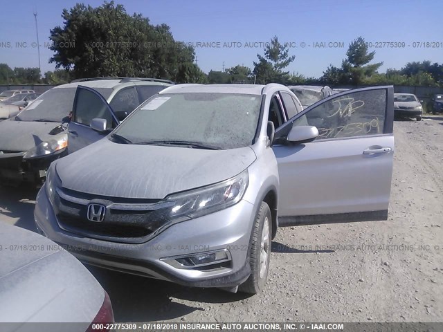 2HKRM3H77FH542352 - 2015 HONDA CR-V EXL SILVER photo 6