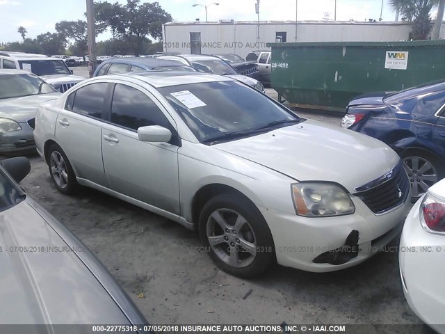 4A3AB56FX9E007705 - 2009 MITSUBISHI GALANT ES WHITE photo 1