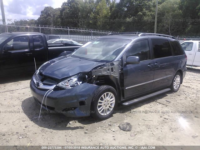 5TDZK22C57S021390 - 2007 TOYOTA SIENNA XLE/XLE LIMITED BLUE photo 2