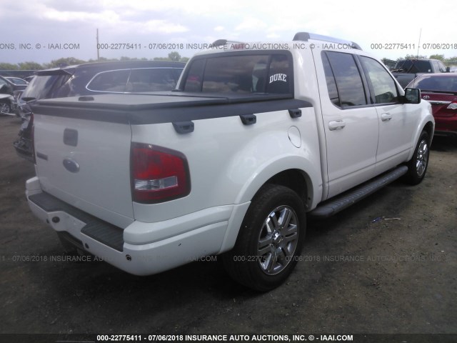 1FMEU33EX9UA43815 - 2009 FORD EXPLORER SPORT TR LIMITED WHITE photo 4