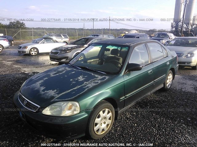 2HGEJ6617YH583312 - 2000 HONDA CIVIC SE GREEN photo 6