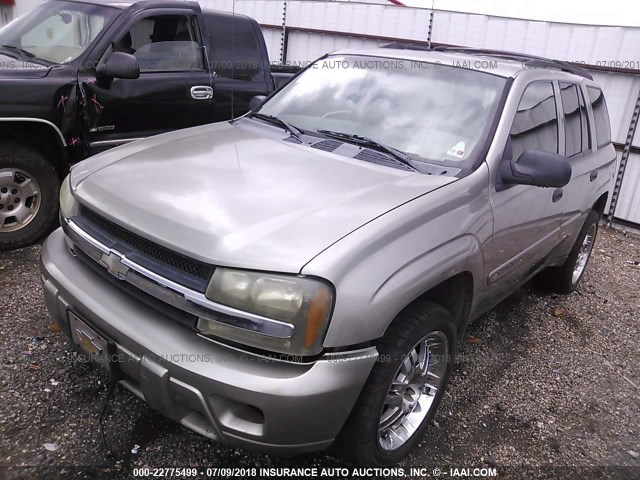 1GNDS13S622434288 - 2002 CHEVROLET TRAILBLAZER  Pewter photo 2