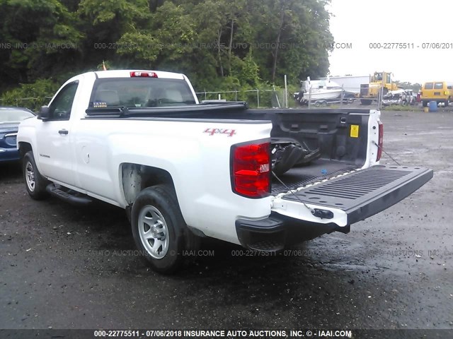 1GCNKPEH3FZ334051 - 2015 CHEVROLET SILVERADO K1500 WHITE photo 3