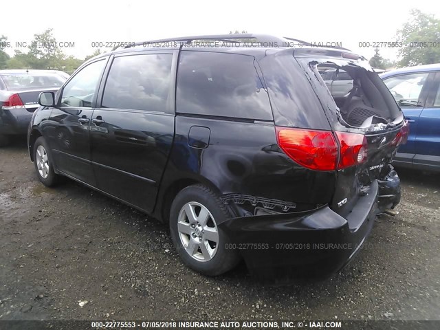 5TDZK22C28S204537 - 2008 TOYOTA SIENNA XLE/XLE LIMITED BLACK photo 3