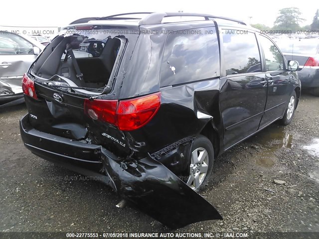 5TDZK22C28S204537 - 2008 TOYOTA SIENNA XLE/XLE LIMITED BLACK photo 4