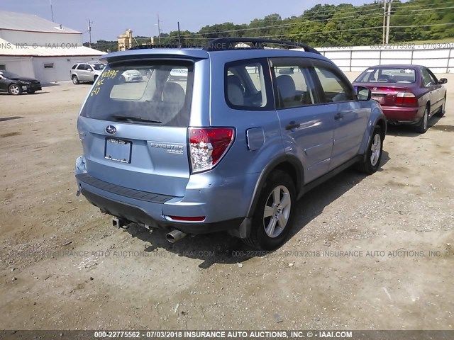 JF2SHABC8CH403195 - 2012 SUBARU FORESTER 2.5X BLUE photo 4