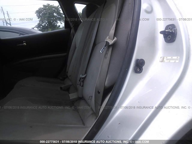 JN8AS58V98W408358 - 2008 NISSAN ROGUE S/SL SILVER photo 8