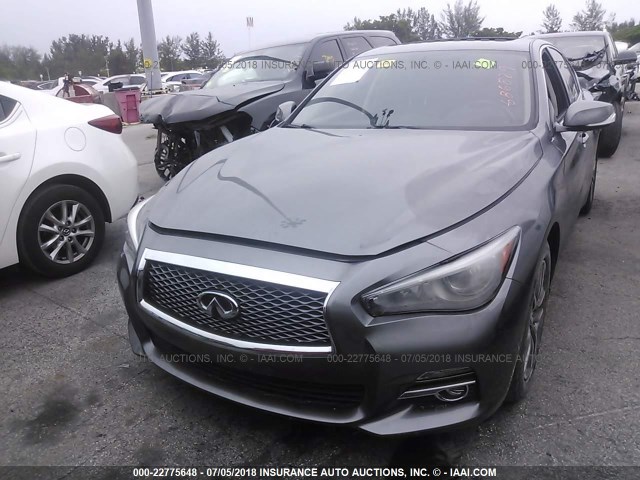 JN1BV7AP7EM686829 - 2014 INFINITI Q50 PREMIUM/SPORT GRAY photo 6