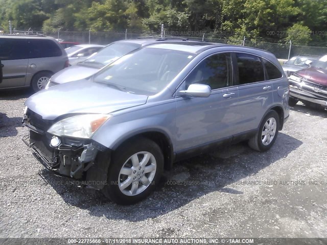 5J6RE48788L038646 - 2008 HONDA CR-V EXL BLUE photo 2