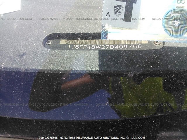 1J8FF48W27D409766 - 2007 JEEP PATRIOT LIMITED SILVER photo 9