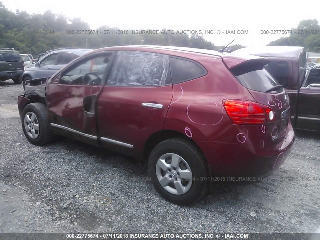 JN8AS5MT1CW252474 - 2012 NISSAN ROGUE S/SV RED photo 3