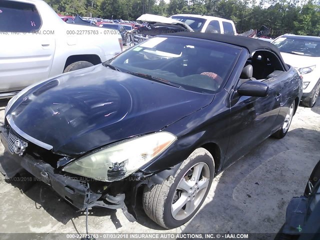 4T1FA38P77U108835 - 2007 TOYOTA CAMRY SOLARA SE/SLE BLACK photo 2