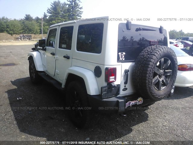 1C4HJWEG8EL302411 - 2014 JEEP WRANGLER UNLIMITE SAHARA WHITE photo 3