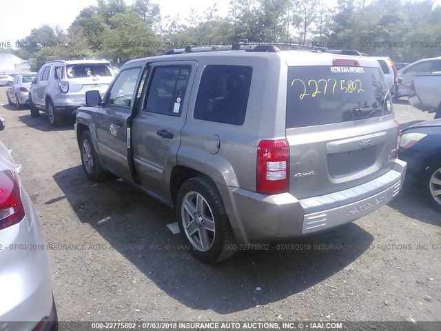 1J8FF48W68D513274 - 2008 JEEP PATRIOT LIMITED BROWN photo 3