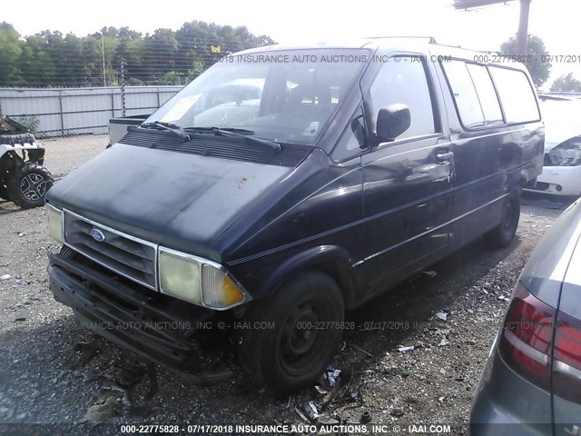 1FMDA31U3NZA80491 - 1992 FORD AEROSTAR BLACK photo 2