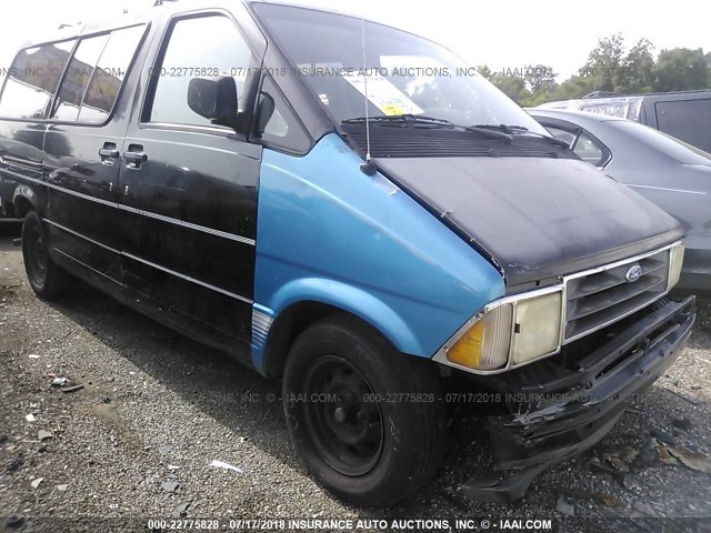 1FMDA31U3NZA80491 - 1992 FORD AEROSTAR BLACK photo 6